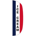 "ICE CREAM" 3' x 10' Stationary Message Flutter Flag